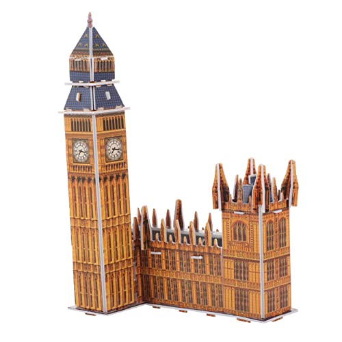 HEMOTON 1 Satz Big Ben-Puzzle Rätsel für Kinder Große Puzzles Denksportaufgaben kinderpuzzle DIY Puzzle interaktives Spielzeug berühmtes Baupuzzle architektonisches Rätsel 3D-Rätsel Papier von HEMOTON