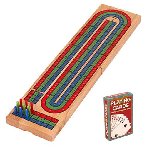 HEMOTON 1 Satz Cribbage-Brettspielzubehör mitbringspiel Traditionelles Kartenspiel Schachbrett lustiges Cribbage-Board Dekoratives Cribbage-Kartenspiel brettspiel versorgung hölzern von HEMOTON