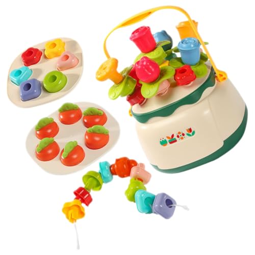 HEMOTON 1 Satz Denkspiel Spielzeug für Kleinkinder Spielzeuge Kinderspielzeug pädagogisches sensorisches Spielzeug Kinderzubehör Puzzle Perlen Pilznägel Blumenkorb Baby Plastik von HEMOTON