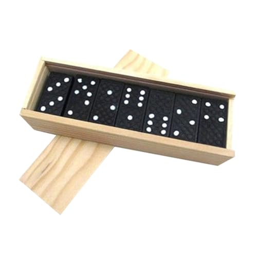 HEMOTON 1 Satz Domino Stapelspielzeug Für Kleinkinder Rennkachelspiel Spielzeug Für Die Früherziehung Blockspielzeug Für Die Frühe Bildung Lernspielzeug Für Babys Hölzern Black von HEMOTON