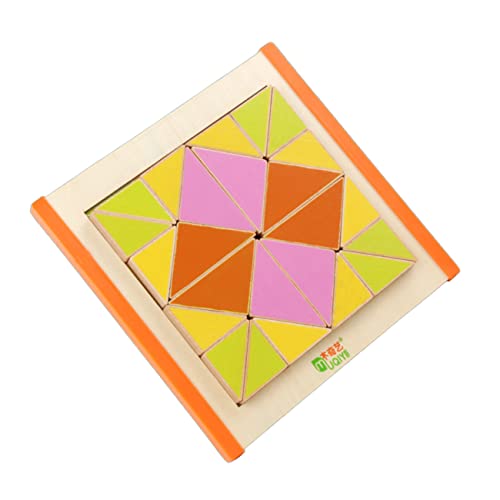 HEMOTON 1 Satz Dreieck-Puzzle Lernspielzeug für Kinder Kleinkindspielzeug Stapelspielzeug für Kleinkinder Spielzeug stapeln Kinder Puzzle rätselbuch Kinder Kinderspielzeug Holzblöcke von HEMOTON