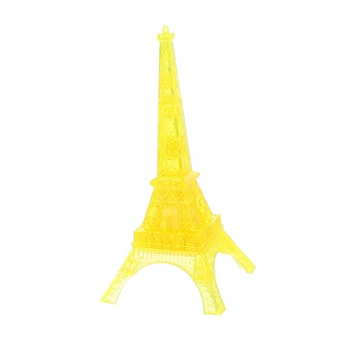 HEMOTON 1 Satz Eiffelturm-Bausteine Kinderspielzeug Dekor 3D-Bausteine Eiffelturm 3D-Puzzle geo interaktives Spielzeug Kinder Puzzle 3D-Kristallpuzzle Eiffelturm rätsel Plastik Yellow von HEMOTON