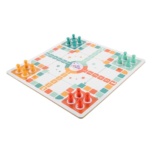 HEMOTON 1 Satz Fliegendes Schlangenschach aus Holz Kinder Schachspielzeug Holz Spielset fliegendes Schach-Ludo-Brett Kinder fliegen Schachbrett tragbares fliegendes Schach Flugzeugschach von HEMOTON