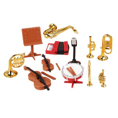 HEMOTON 1 Satz Fotografie-Requisiten Spielzeug musikinstrumente Puppenhaus-Szene sammlerstücke Miniaturgitarrenmodell Mini-House-Musikinstrument Mini-Hausverzierung Mini-Saxophon Abs von HEMOTON