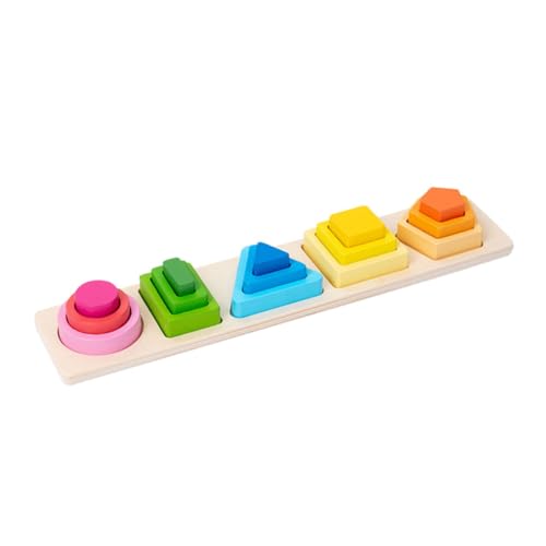 HEMOTON 1 Satz Geometrie-Puzzle Magnet Spielzeug Kinderspielzeug Bauklötze Kinder Spielzeug Magnetspielzeug Puzzlematte Jigköpfe Spielsachen Puzzlekarte Spielzeuge Bausteine Colorful Holz von HEMOTON