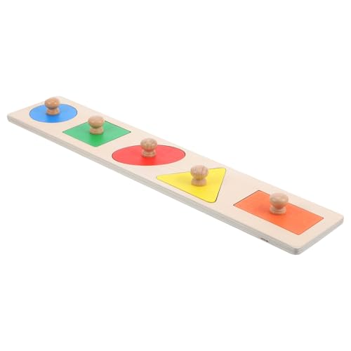 HEMOTON 1 Satz Geometrische Tafeln Kinderpuzzle Form-steckpuzzle Babyspielzeug Kleinkind-Puzzle Spielzeug Für Kleinkinder Mädchen Kinderspielzeug Kleinkindspielzeug Jeden Puzzlematte Holz von HEMOTON