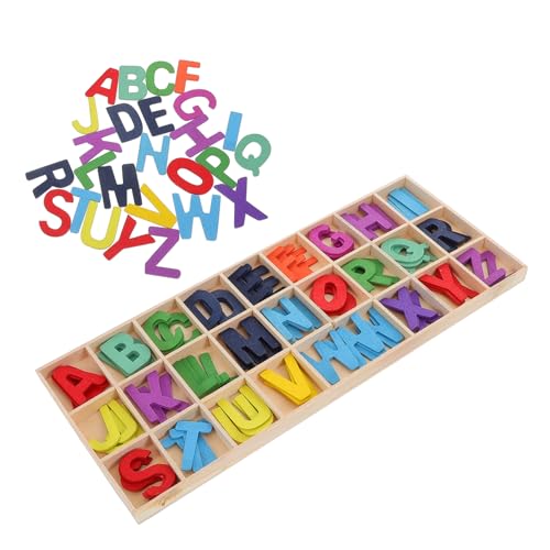 HEMOTON 1 Satz Holzbriefspielzeug Alphabet-lernspielzeug Buchstaben-Puzzle Aus Holz Lernen Kleine Holzbuchstaben -Alphabet- Interessantes Kinderspielzeug von HEMOTON