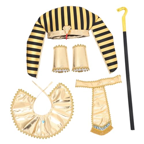 HEMOTON 1 Satz -Kleidungszubehör imitiertes Pharaonenkostüm ägyptische Accessoires Halloween-Cosplay-Kostüm Halloween-Outfit Verkleidungskostüm für Party Cosplay-Outfit Abs Golden von HEMOTON