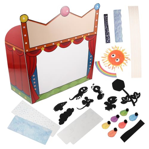 HEMOTON 1 Satz Lehrmittel Für Schattenpuppen Schattenfiguren Für Kinder Schattenpuppentheater Marionetten-kit Puppenbausatz Selber Machen Handpuppe Fingerpuppen Der Familie Papier von HEMOTON