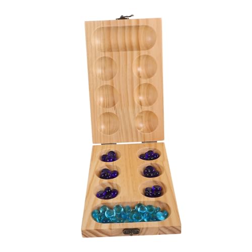 HEMOTON 1 Satz Mankala Kinder Spielzeug Mancala-Brettspiel Brettspiele aus Holz Ouija-Brettspiel Camping-Spiele Mancala-Spiel für Kinder Mancala-Perlen Murmelspiel Kiefernholz von HEMOTON