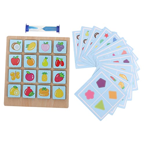 HEMOTON 1 Satz Memory-Schach-Spielzeug Desktop-Spielzeug Geburtstagsgeschenke Für Kinder Puzzle-Spielzeug Spielzeug Für Kinder Lernspielzeug Puzzlebrett Für Kinder Kinderspielzeug Hölzern von HEMOTON