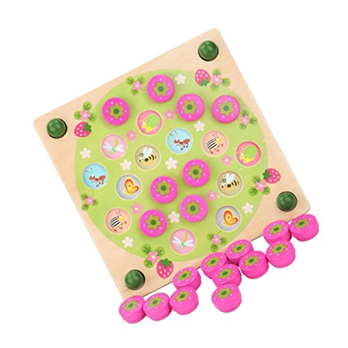 HEMOTON 1 Satz Memory-brettspiel Gedächtnisschach Interaktives Schach Blockspielzeug Indoor-spielset Kognitives Spielzeug Für Kinder Pädagogisches Spielzeug Gehirnspielzeug Holz von HEMOTON