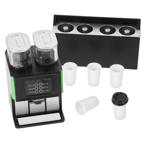 HEMOTON 1 Satz Miniatur-Kaffee Maschine Kaffeemaschine Espressotassen Spielzeuge Kaffeekocher Kaffeevollautomaten Dekoration Kaffeekapselmaschine Espressomaschine Black Plastik von HEMOTON