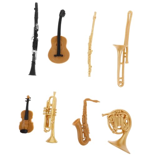 HEMOTON 1 Satz Musikinstrumentenset Realistische Mini-hausdekoration Entzückende Mini-hausdekoration Mini-Spielzeug Saxophon-partydekorationen Zartes Miniaturspielzeug Mini-dekor Plastik von HEMOTON