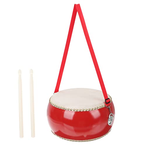 HEMOTON 1 Satz Percussion Aus Rindsleder Handschlaginstrumente Chinesische Trommel Percussion-musikinstrumente Musiktrommel Tamburin-Trommel Trommelschlägel Schlagzeug Für Kinder Holz von HEMOTON