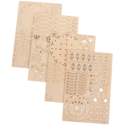 HEMOTON 1 Satz Puzzle Lernspielzeug für Kinder Denksportaufgaben mechanisches Modell Kinderspielzeug hölzern Beige von HEMOTON