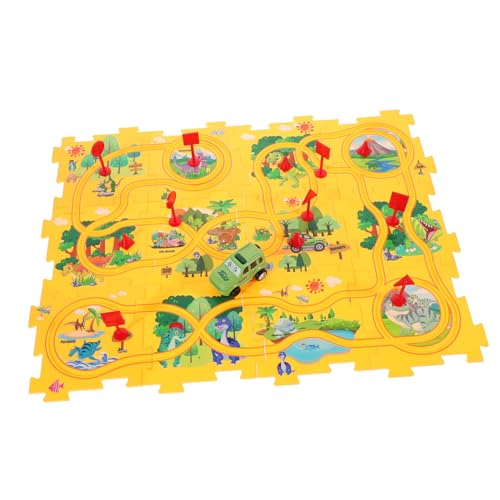 HEMOTON 1 Satz Puzzle-Schienenauto Selbstmontage eines Elektrowagens Auto-Abenteuerspielzeug laubsägen Set für Kinder Spielzeug für Kinder Autostrecken für Kinder Puzzle-Track-Spielzeug von HEMOTON