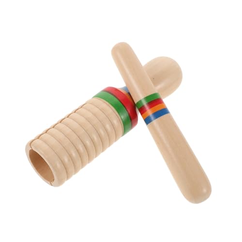 HEMOTON 1 Satz Schallschlauch Musikspielzeug für Kinder Einsteiger-Schlaginstrument kinderinstrumente Kinder musikinstrumente Percussion-Instrument mit einem eingängigen Ring Bambus Beige von HEMOTON