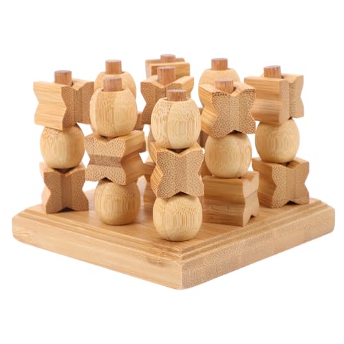 HEMOTON 1 Satz Schwerkraft verbindet Vier Outdoor-Spielset für Kinder Schachstrategie-Denkspielzeug Zehenbrett xo Schachspiel Kinder Puzzle kinderpuzzle xo-Spiel -Toe-Brettspiel hölzern von HEMOTON