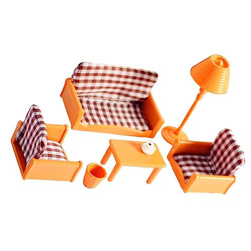 HEMOTON 1 Satz Simulationsmöbel kleine Sofamöbel Partyzubehör Dekoration puppenstubenmöbel Dollhouse Furniture kinderspielzeug Mini Miniatur-Möbeldekoration Plastik Brown von HEMOTON