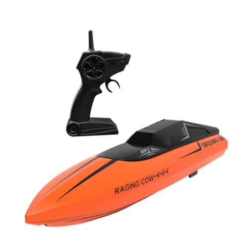 HEMOTON 1 Satz Spielzeugboot Mit Fernbedienung Schnellboot-Spielzeug Ferngesteuertes Fischerboot Rc-Boot Elektrisches Rc Boot Rc Futterboot Spielzeug Für Rennboote Rc-Spielzeug PVC Orange von HEMOTON