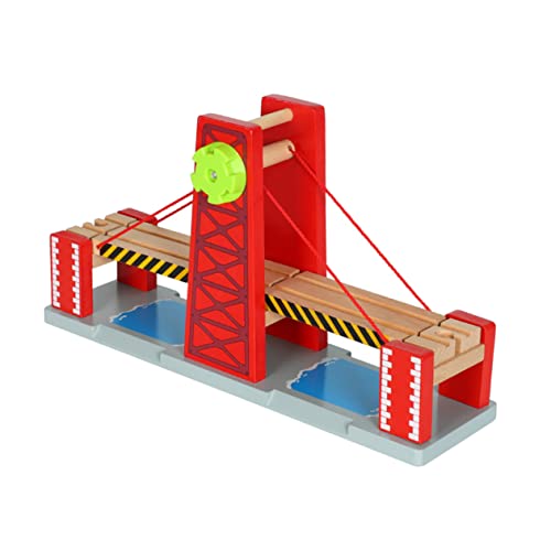 HEMOTON 1 Satz Spur Spielzeug Guide Rail Toy Set Train playdoo Sets spielwaren draußen holzbahn Zug Holzeisenbahn Bahngleisbrücken Zugbrücke aus Holz Gleise Eisenbahnbrücke Plastik rot von HEMOTON