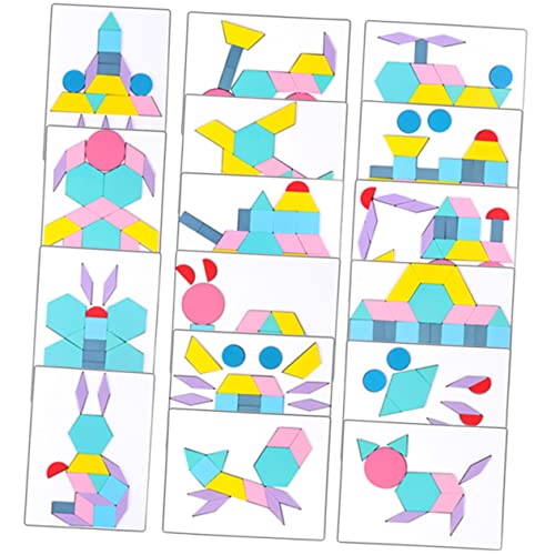 HEMOTON 1 Satz Tangram Blockpuzzles Für Kleinkinder Rätsel Für Babys Kleinkind Rätsel Bunte Rätsel Puzzles Aus Holz Puzzle-Brett Lernspielzeug Für Vorschulkinder Hölzern Colorful von HEMOTON