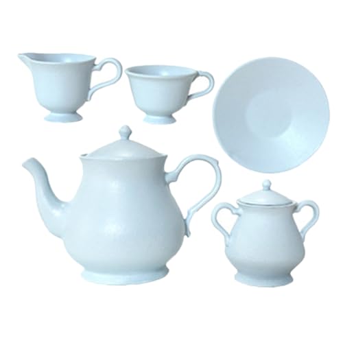 HEMOTON 1 Satz Tee Set Miniatur- Mini-kaffeetasse Teetasse Spielzeug Mini-hausteetasse Küche Spielset Spielzeug Mini- Mini-Dinge Mini-teetassen Sky-Blue Legierung von HEMOTON