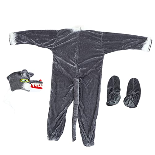 HEMOTON 1 Satz Tierkostüme Kleinkind Kleider Showkostüm Im Tierstil Halloween-kostüme Für Jungen Kinderkleidung Kinderkostüme Performance-Bekleidung Jungen-Outfits Goldener Samt Grey von HEMOTON