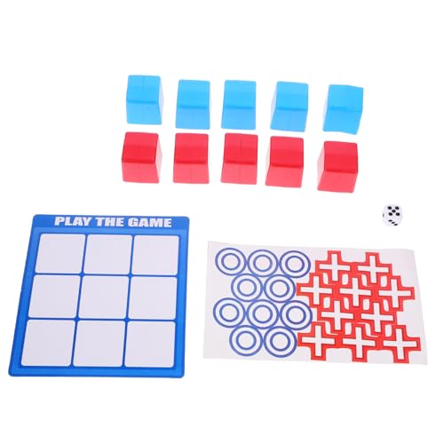 HEMOTON 1 Satz Xo Schach Schachbrettspiel Spielzeug Kinder Schachspiel Spielzeug Spiel Würfel Zahlenwürfel Desktop-Spielzeug Interaktives Brettspiel Für Die Familie Kinder Spielset Plastik von HEMOTON