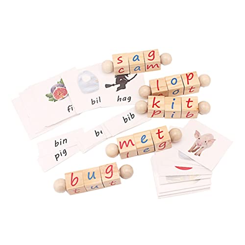 HEMOTON 1 Satz Zauberwürfel des Alphabets englisches Wortbuchstabierspielzeug Alphabet-Spielzeug buchstabenspiele für Kinder kinderpuzzle puzzlekleber Puzzlematte blockiert Spielzeug Khaki von HEMOTON