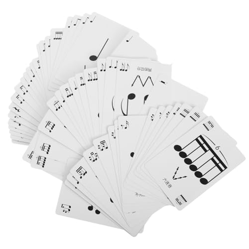 HEMOTON 1 Schachtel Rhythmus-poker-lesekarten Lernkarten-tools Spiel Kartenpoker Flash-poker Spielkarten-tools Zug Üben Stütze Rhythmus-lehrmittel Übung Musik-rhythmus-poker Kind Papier von HEMOTON