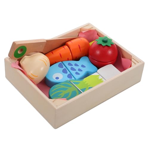 HEMOTON 1 Set Aus Holz Für Die Küche Lebensmittel Obst Rollenspiele Sportspiele Papierlaternen Steigbügel Bratpfanne Naht Schaumstoffstäbchen Gemüse Obst von HEMOTON