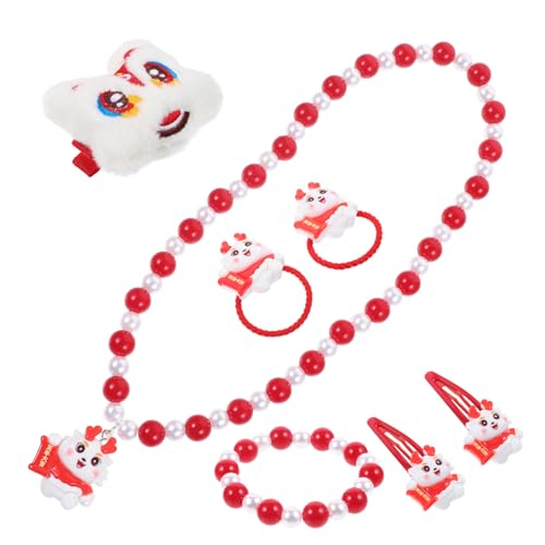 HEMOTON Mädchen Geburtstag Kleinkind Schmuck 1 Set Von Perlen Halskette Armband Set von HEMOTON