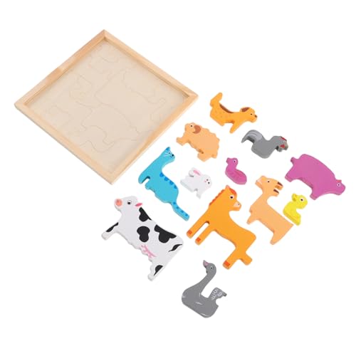 HEMOTON 1 Set Kreatives Dreidimensionales Puzzle Puzzles Für Kleinkinder Für Babys Bausteine ​​Für Kleinkinder Kinderpuzzles Stapelspielzeug Kleinkindpuzzles Für Kleinkinder Holz von HEMOTON