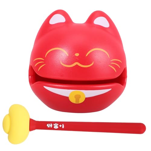 HEMOTON 1 Set Lucky Cat Schlaginstrument Tempelblock Spielzeug Spielzeug Musikinstrument Percussion Musikspielzeug Büro Entspannungsspielzeug Instrument Spielzeug Büro Musikspielzeug von HEMOTON