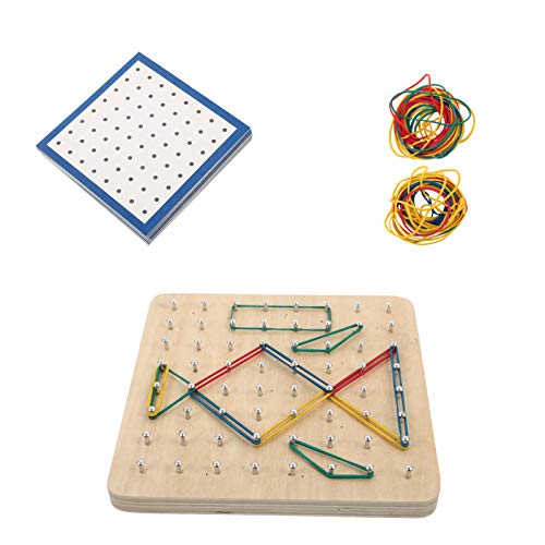 HEMOTON 1 Set Mathe Stecktafel Aus Holz Geometrie Lernspielzeug Geoboard Spielzeug Geoboard Puzzles Kreatives Geoboard Stecktafel Für Kinder Mathematik Lernwerkzeuge von HEMOTON