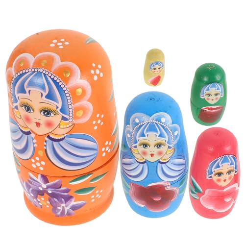 HEMOTON 1 Set Matroschka Puppenornamente Russische Handgemachte Puppen Matroschka Puppen Für Kinder Russische Matroschka Puppen Stapelbar Verschachtelte Matroschka Puppen Für Kinder von HEMOTON