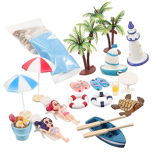 HEMOTON 1 Set Mikro Sommerszene Puppenhaus Ornamente Strand Set Sand Für Sandkasten Sandkastenfiguren Für Puppenhaus Puppen Sandkasten Für Draußen Mit Deckel Mini von HEMOTON