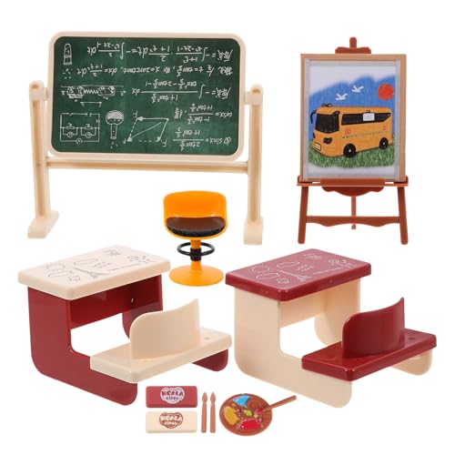 1 Set Mini Schreibtisch Tafel Für Kinder Miniatur Tafel Dekore Miniatur Tafel Kinderspielzeug Kunststoff Tafel Klassenzimmer Zubehör Für Mini Schule von HEMOTON