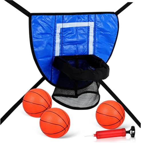 HEMOTON 1 Set Mini Trampolin Basketballkorb Vorhanghalterung Fenster Kits Indoor Trampolin Springtrampolin Trampolin Wandhalterung Mini Basketballkorb PVC von HEMOTON