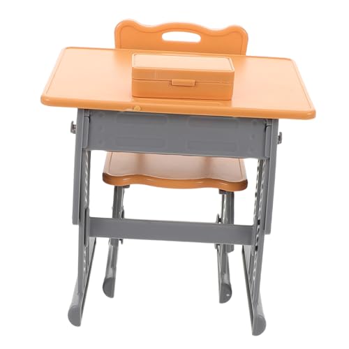 HEMOTON 1 Set Miniatur-puppenhausmöbel: Mini-schultisch Und -Stuhl Für Puppen – Klassenzimmer-schulzubehör-Set Miniatur – Puppenmöbel-spielset-Modell HEMOTON 1 Set Miniatur-puppenhausmöbel: Mini-schultisch Und -Stuhl Für Puppen – Klassenzimmer-schulzubehör-Set Miniatur – Puppenmöbel-spielset-Modell von HEMOTON
