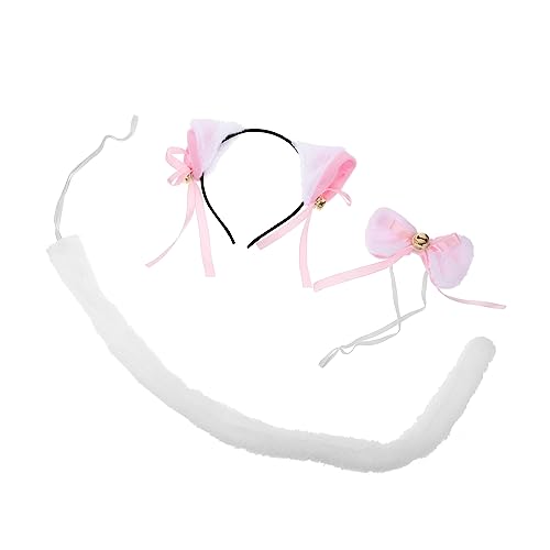 HEMOTON 1 Set Plüsch Stirnband Mit Katzenohren Maskerade Cosplay Requisite Fliege Kostüme Bekleidung Katzen PEP Cartoon Stirnband Make Up Stirnband Katzenohren Party von HEMOTON