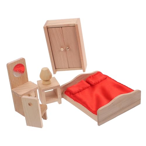 HEMOTON 1 Set Puppenhaus Set Aus Holz Mini Puppe Tiny House Kit Wohnaccessoires Puppenmöbel Puppenhaus Puppenhaus Kleines Modell von HEMOTON