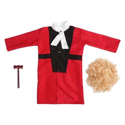 HEMOTON 1 Set Richter Kostüm Kostüme Für Halloween Perücken Kleinkind Halloween Kostüm Kinderkleid Outfit Halloween Kleidung Für Kinder Kostüme Das Outfit Kleinkind Richter von HEMOTON