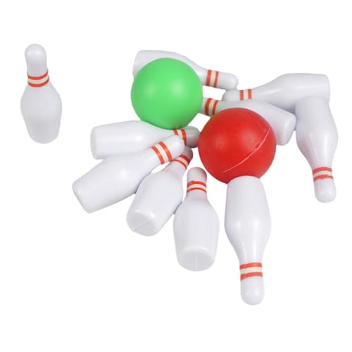 HEMOTON 1 Set Schmuck Bowling Puppe Mini Sport Dekoration Kleine Bowling Kunststoff von HEMOTON