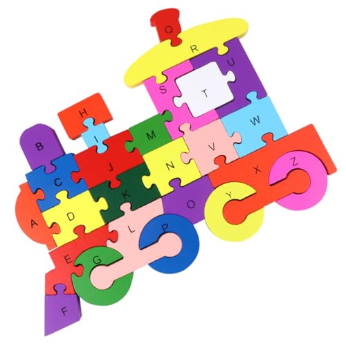 HEMOTON 1 Stück 26 Puzzle-Spielzeug Für Kinder Kinderpuzzle Bausteinspielzeug Kinderspielzeug Puzzle-Puzzle Kinder Rätseln Gehirnspielzeug Cartoon-Puzzle Puzzlematte Bambus von HEMOTON