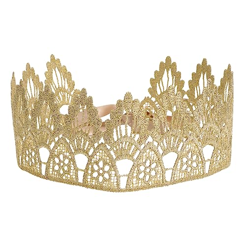 HEMOTON 1 Stück Geburtstagskrone Für Frauen Geburtstagskopfschmuck Hochzeitsrequisiten Geburtstagshut Vintage Frauen Geburtstags Tiara Gold Hochzeit Haarschmuck von HEMOTON