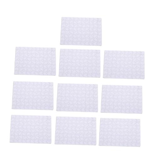 HEMOTON 10 Blätter Wärme übertragungs Puzzle Rätsel malen leeres Puzzle DIY thermotransfer zubehör hitzebeständige rätselpuzzel DIY-Puzzle Leere Rätsel Wärmeübertragungsrätsel Papier Weiß von HEMOTON