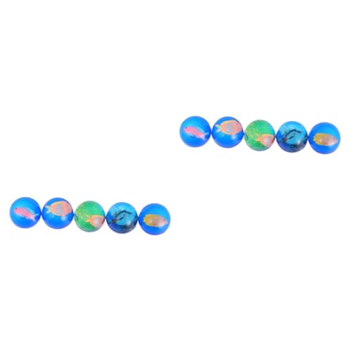 HEMOTON 10 STK Lernspielzeug für Kinder kinderspielzeug Kinder Spielzeug kinderknallzeug elastisches Ballspielzeug Kleiner Hüpfball Springender Ball aus Gummi Transparente Kugel Blue von HEMOTON